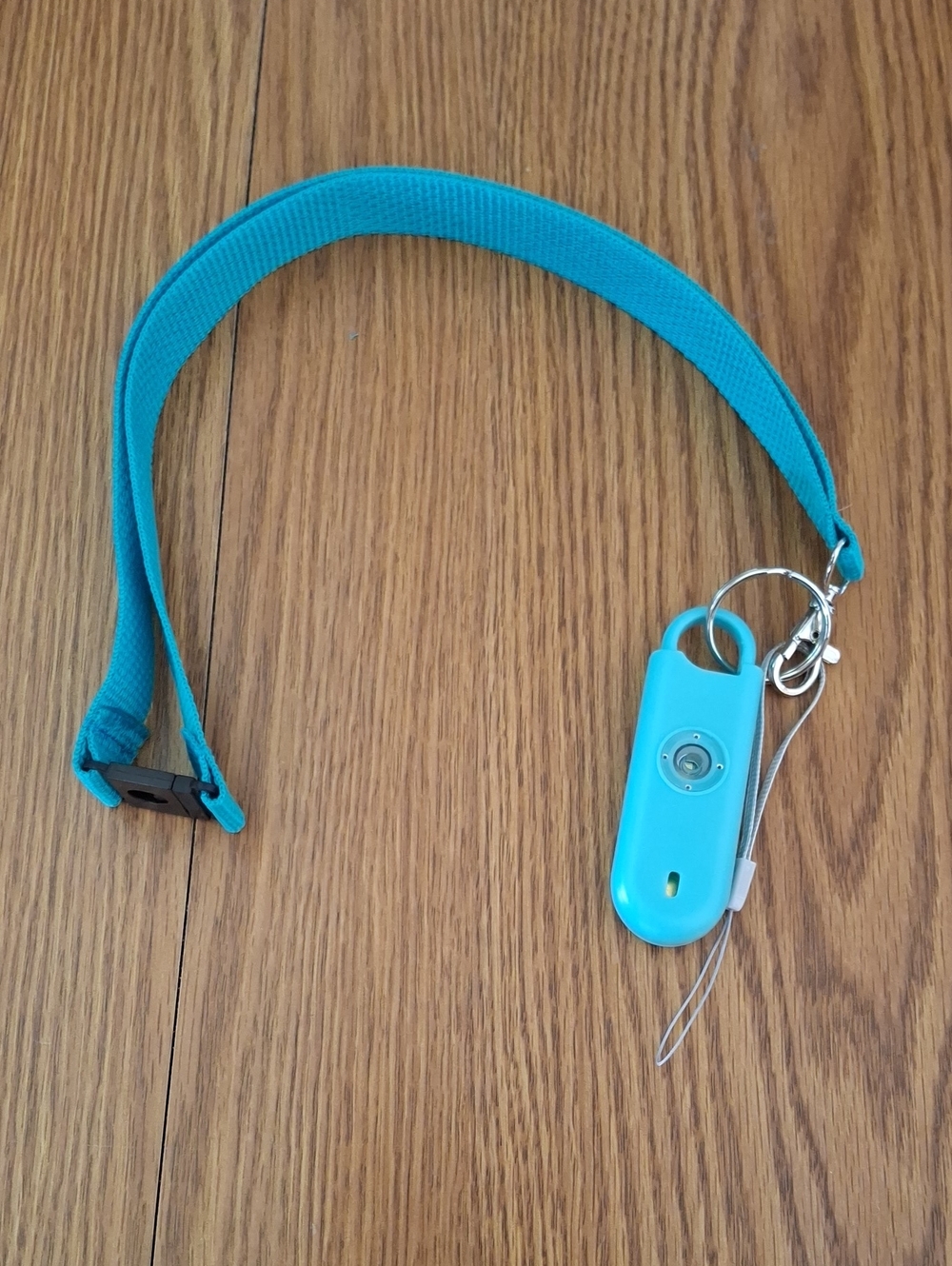 Teal Personal Alarm Keychain with Lanyard